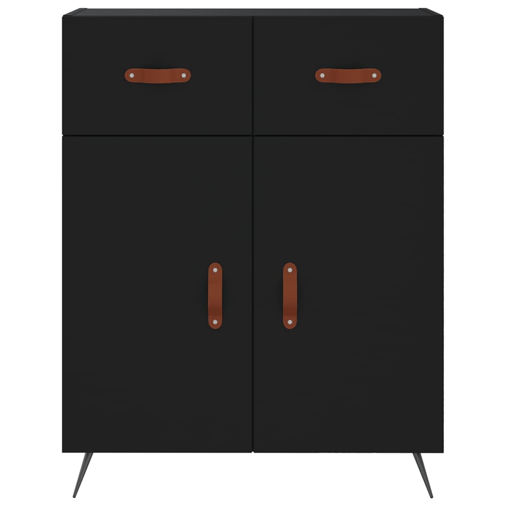 vidaXL Highboard Schwarz 69,5x34x180 cm Holzwerkstoff