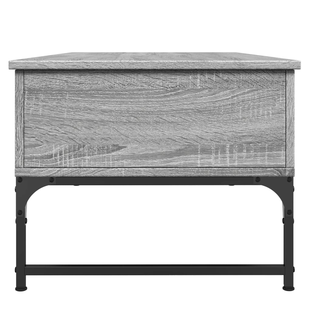 vidaXL Couchtisch Grau Sonoma 100x50x40 cm Holzwerkstoff und Metall