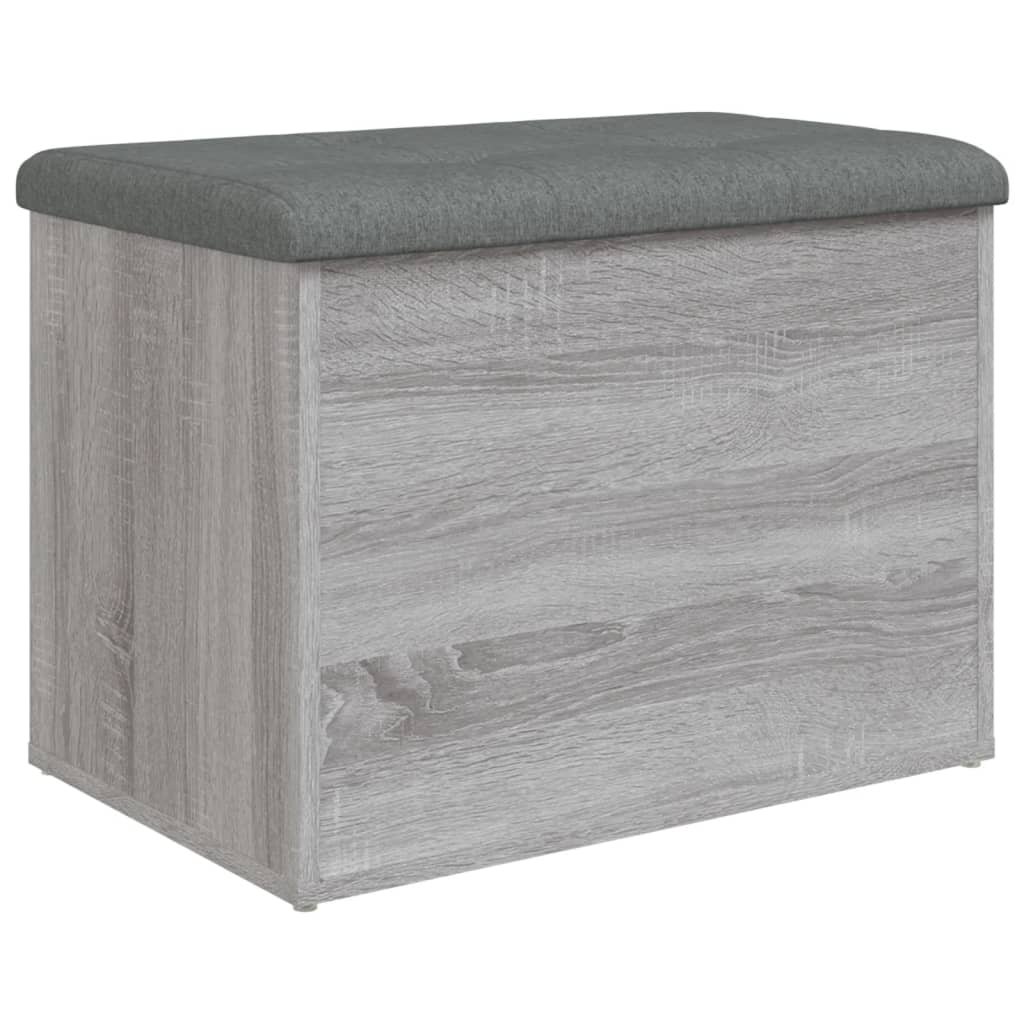 vidaXL Sitzbank mit Stauraum Grau Sonoma 62x42x45 cm Holzwerkstoff