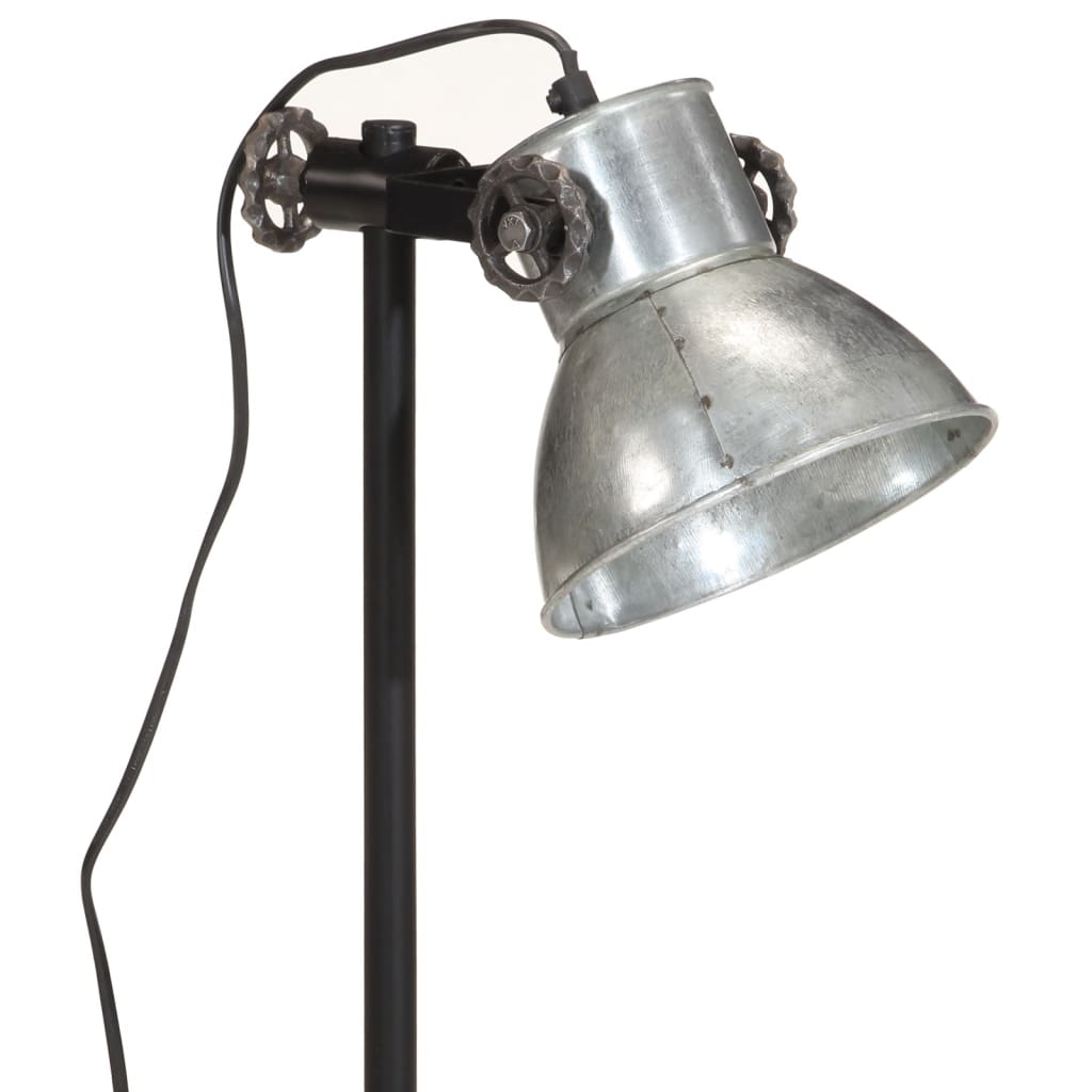 vidaXL Schreibtischlampe 25 W Vintage-Silber 15x15x55 cm E27