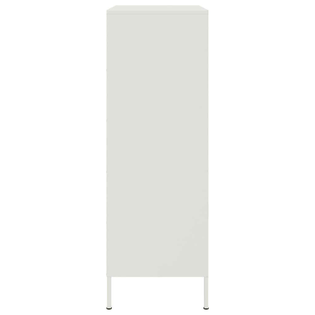 vidaXL Highboard Weiß 68x39x113 cm Stahl