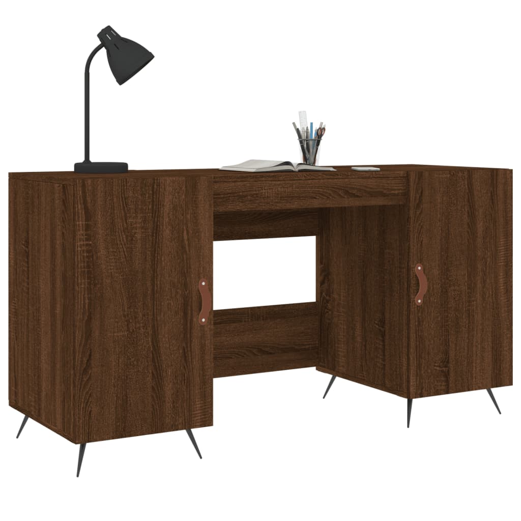 vidaXL Schreibtisch Braun Eichen-Optik 140x50x75 cm Holzwerkstoff