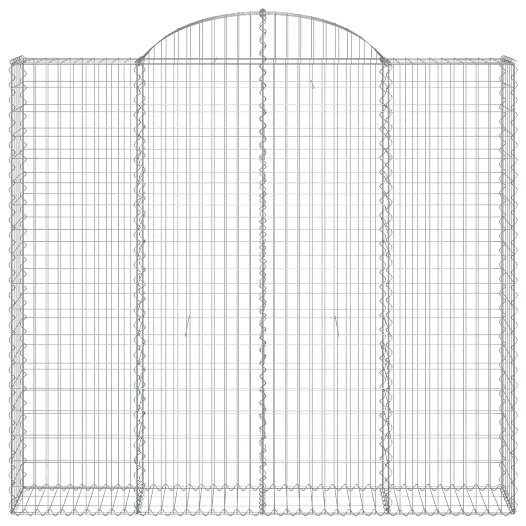 vidaXL Gabionen mit Hochbogen 8 Stk. 200x30x180/200cm Verzinktes Eisen