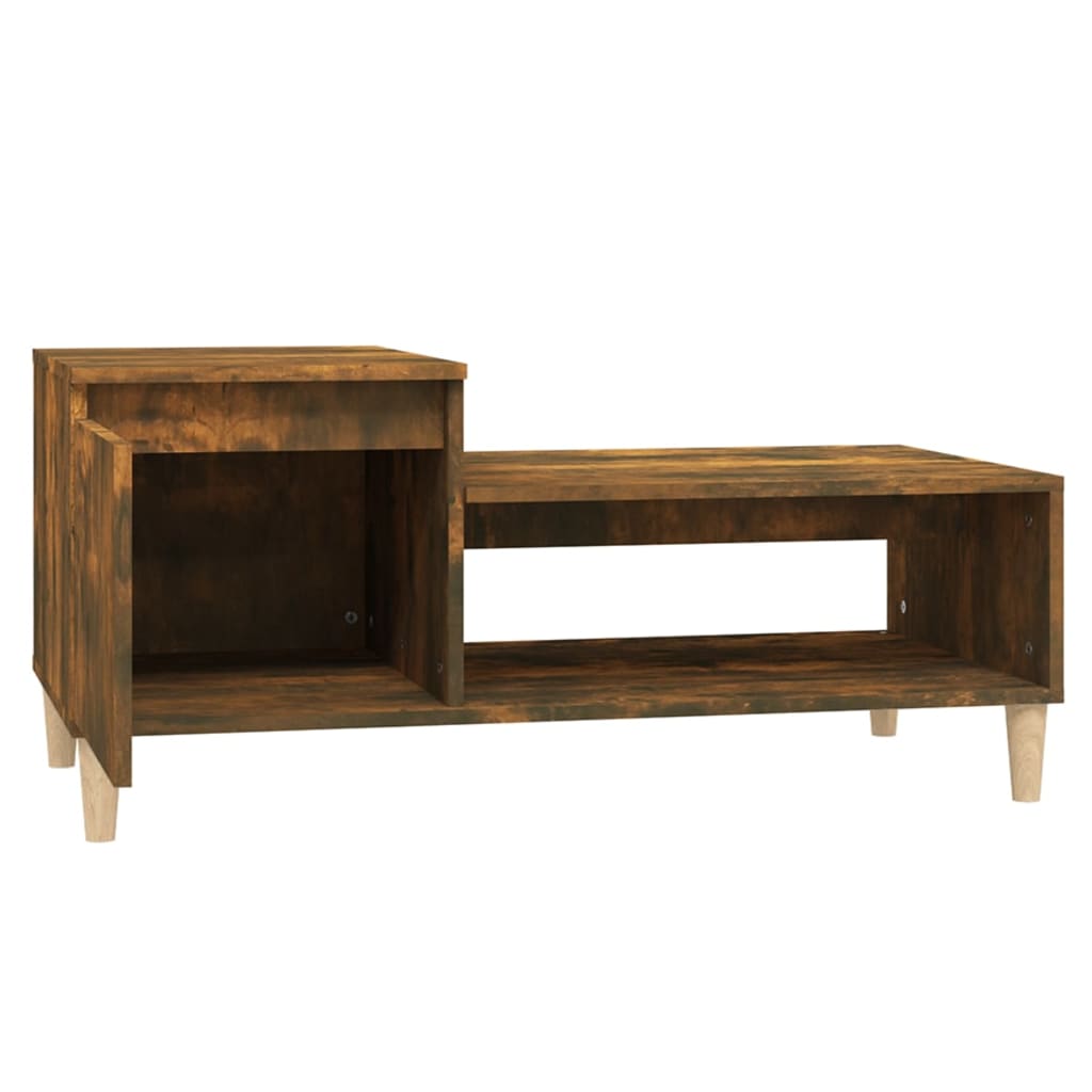 vidaXL Couchtisch Räuchereiche 100x50x45 cm Holzwerkstoff