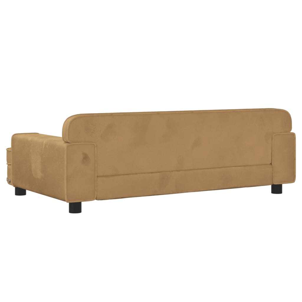 vidaXL Kindersofa Braun 90x53x30 cm Samt