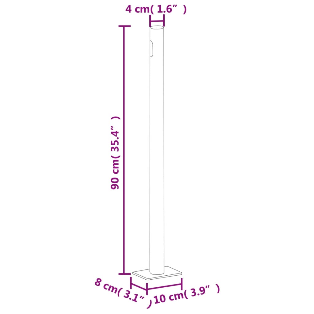 vidaXL Ausziehbare Seitenmarkise 140x1200 cm Creme