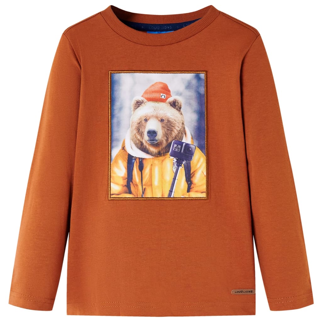 Kinder-Langarmshirt Dunkelorange 104