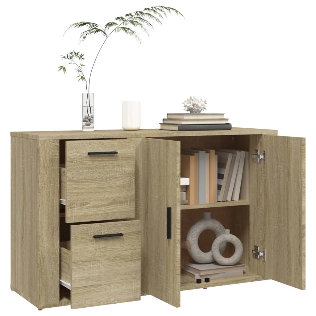 vidaXL Sideboard Sonoma-Eiche 100x33x59,5 cm Holzwerkstoff