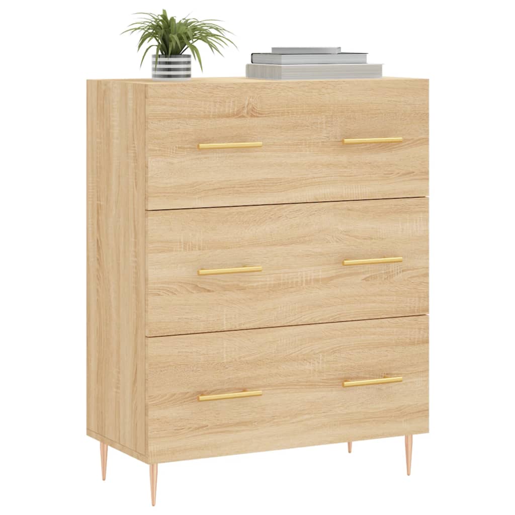 vidaXL Sideboard Sonoma-Eiche 69,5x34x90 cm Holzwerkstoff