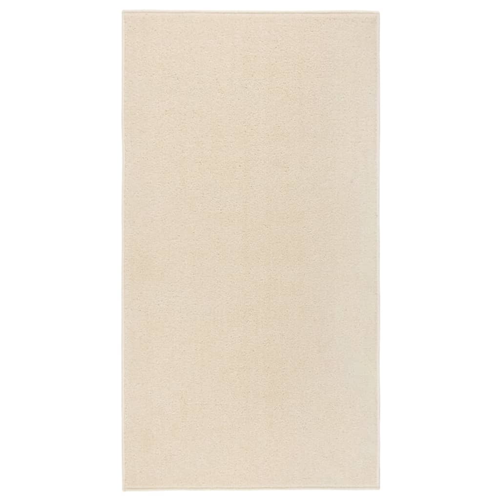 vidaXL Teppich Kurzflor 80x150 cm Creme