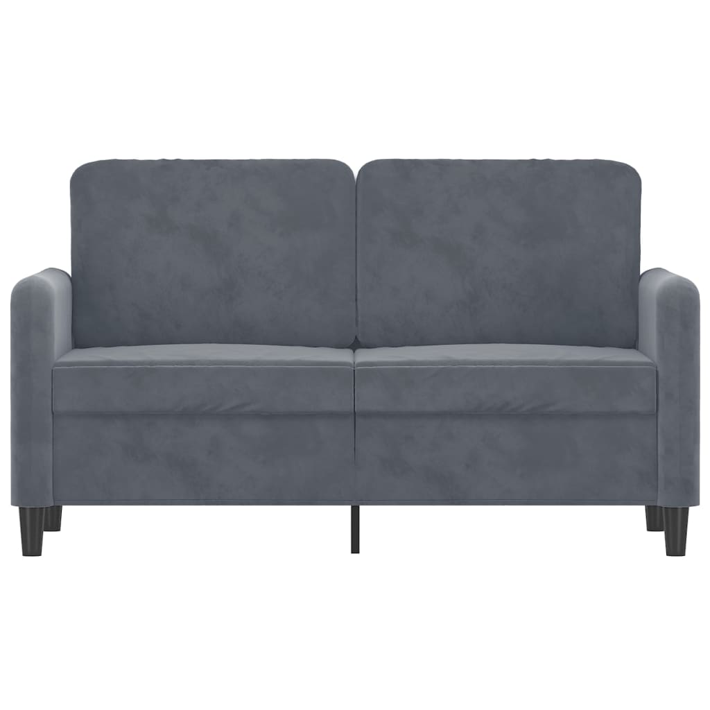 vidaXL 2-Sitzer-Sofa Dunkelgrau 120 cm Samt