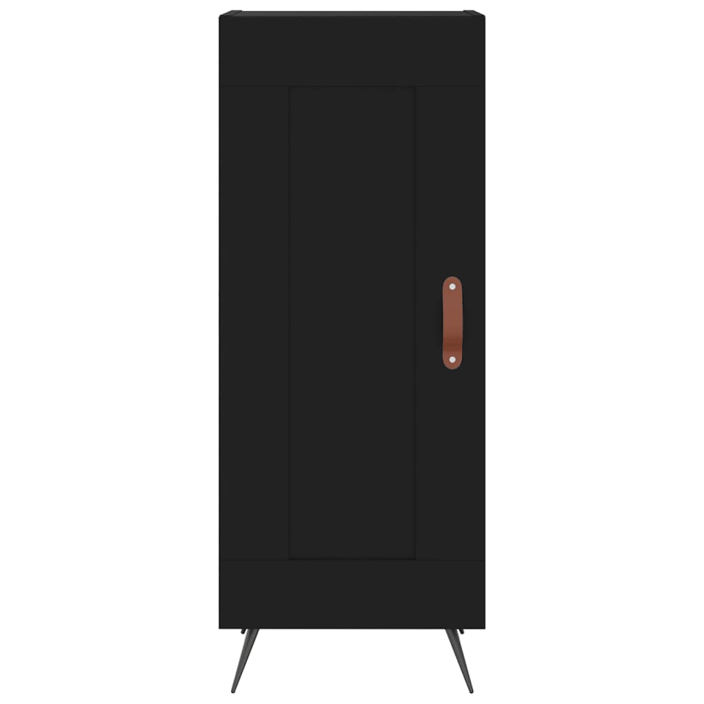 vidaXL Highboard Schwarz 34,5x34x180 cm Holzwerkstoff