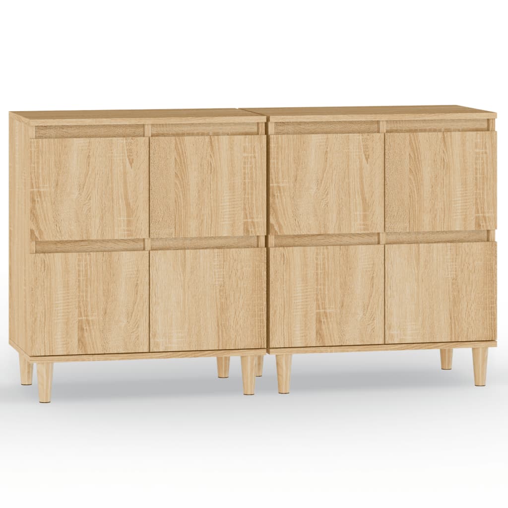 vidaXL Sideboards 2 Stk. Sonoma-Eiche 60x35x70 cm Holzwerkstoff