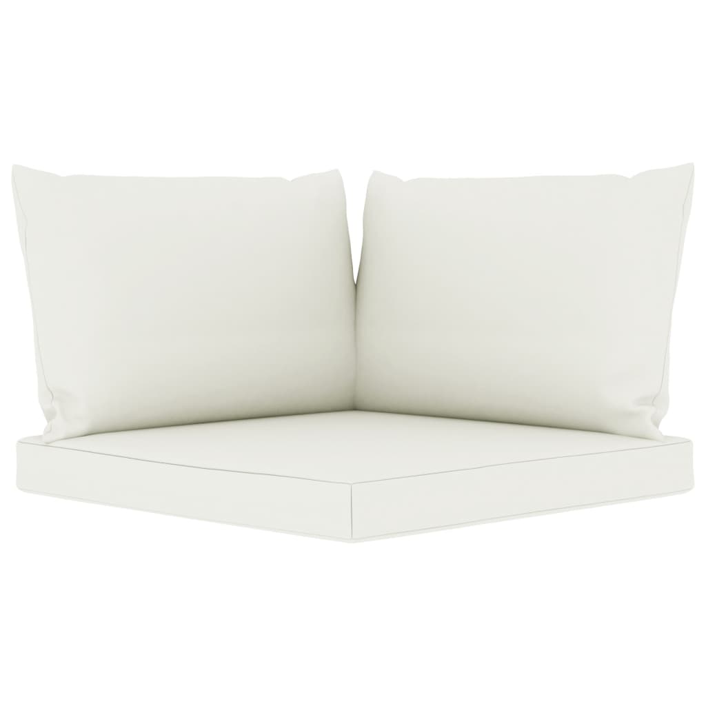 vidaXL 9-tlg. Garten-Lounge-Set mit Kissen in Creme