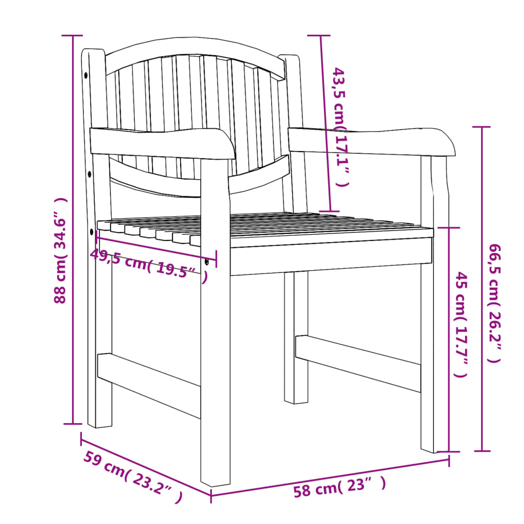 vidaXL 3-tlg. Garten-Essgruppe Massivholz Teak