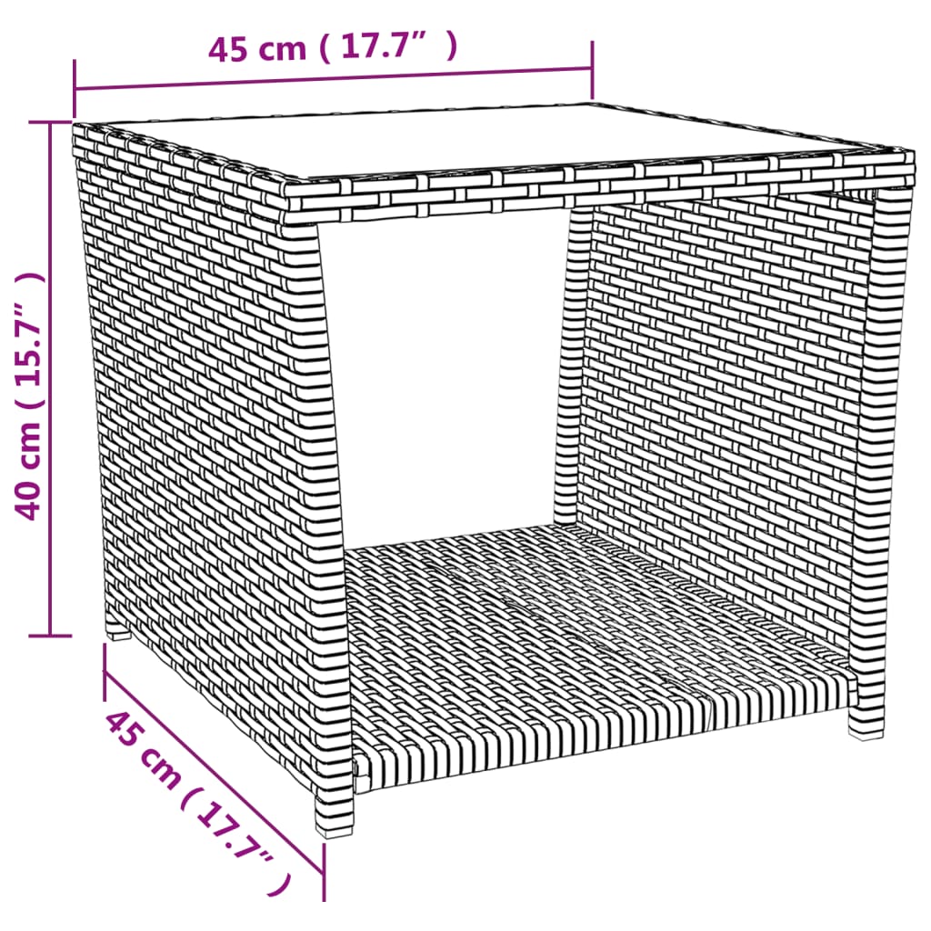 vidaXL 3-tlg. Garten-Essgruppe mit Kissen Grau Poly Rattan