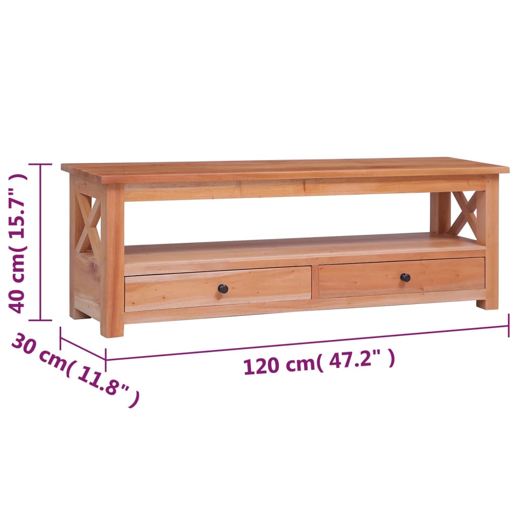 vidaXL TV-Schrank 120 x 30 x 40 cm Massivholz Mahagoni