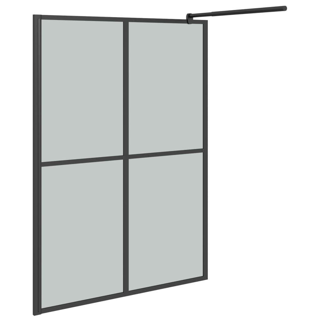 vidaXL Duschwand für Walk-in Dusche 140x195 cm Dunkles Sicherheitsglas