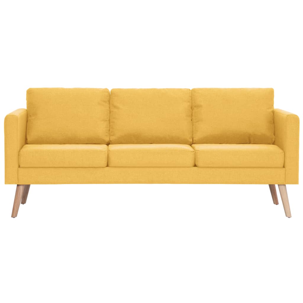 vidaXL 3-Sitzer-Sofa Stoff Gelb