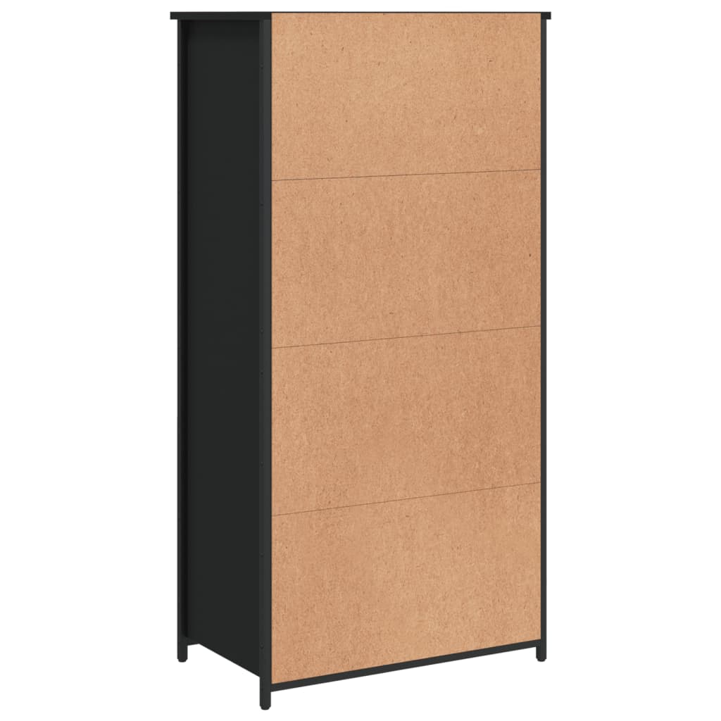 vidaXL Highboard Schwarz 62x36x121,5 cm Holzwerkstoff