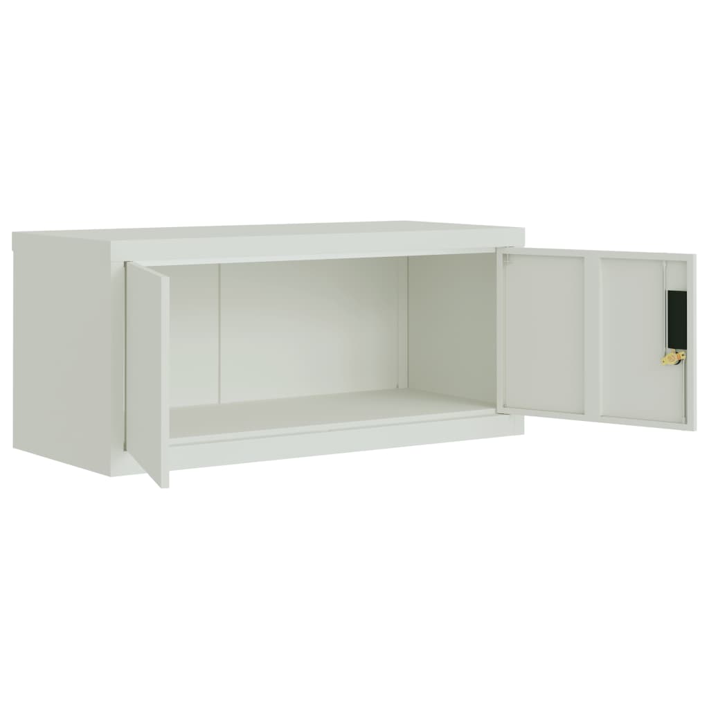 vidaXL Aktenschrank Hellgrau 90x40x110 cm Stahl