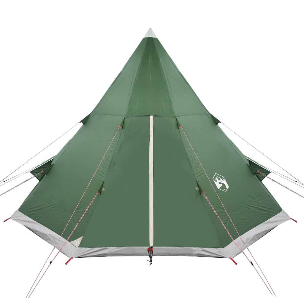 vidaXL Tipi-Campingzelt 4 Personen Grün Wasserdicht