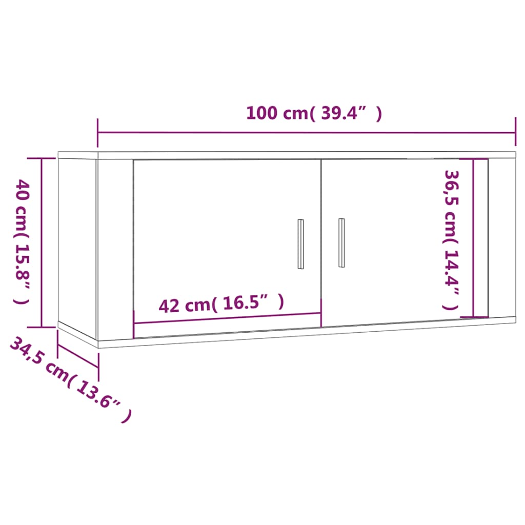 vidaXL 3-tlg. TV-Schrank-Set Hochglanz-Weiß Holzwerkstoff