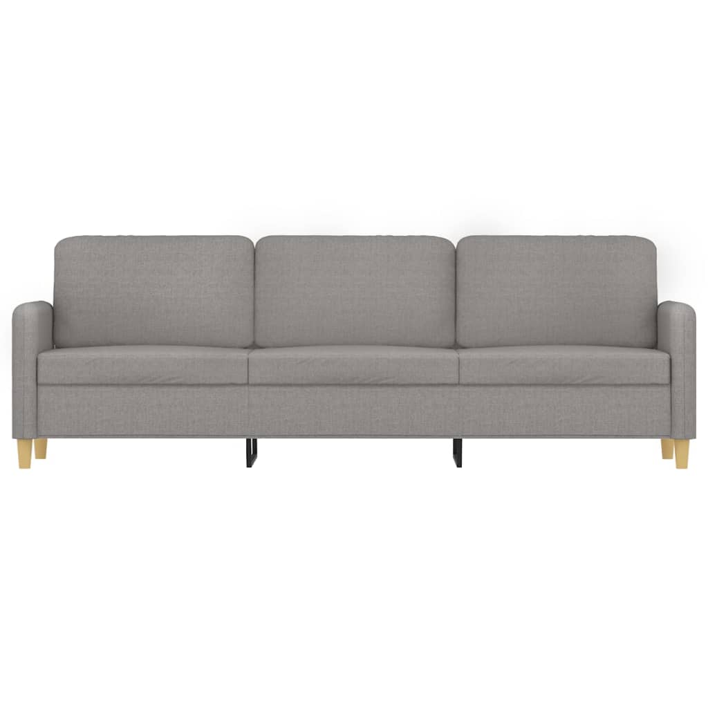 vidaXL 3-Sitzer-Sofa Hellgrau 210 cm Stoff