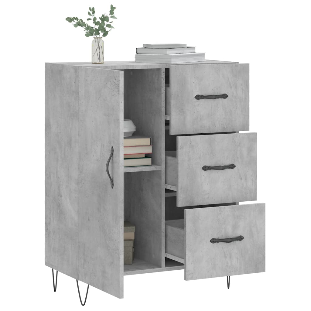 vidaXL Sideboard Betongrau 69,5x34x90 cm Holzwerkstoff