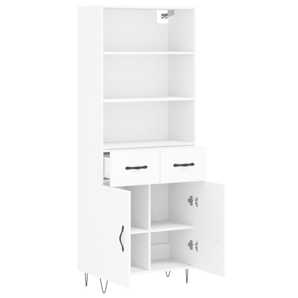 vidaXL Highboard Weiß 69,5x34x180 cm Holzwerkstoff