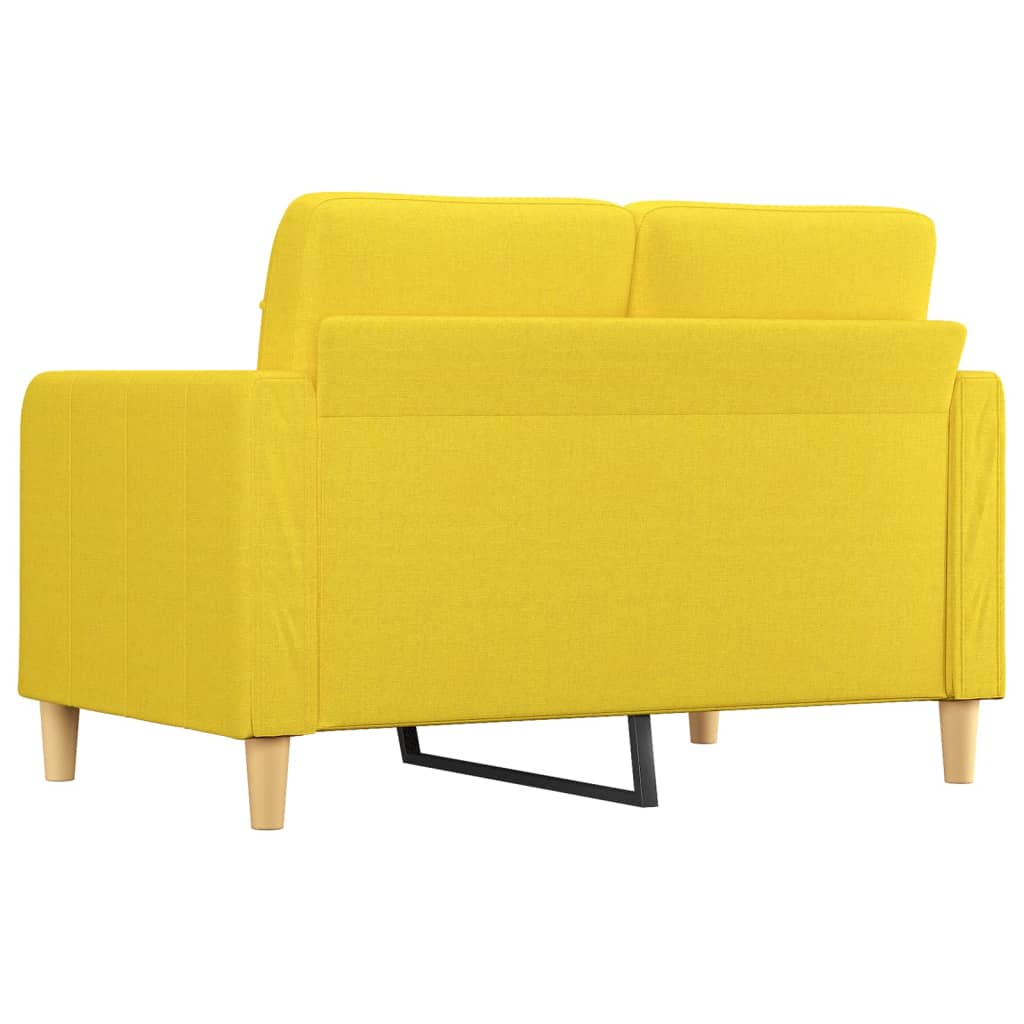 vidaXL 2-Sitzer-Sofa Hellgelb 120 cm Stoff