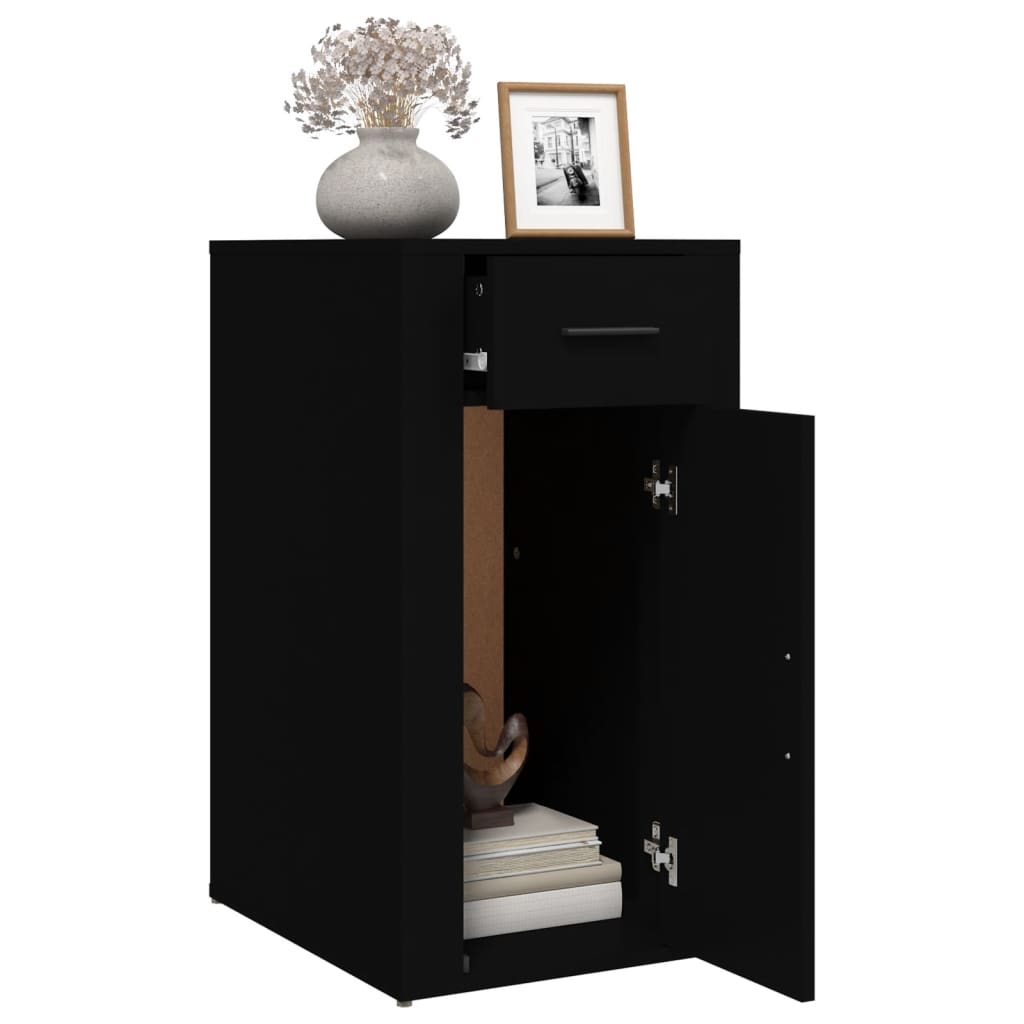 vidaXL Büroschrank Schwarz 40x49x75 cm Holzwerkstoff