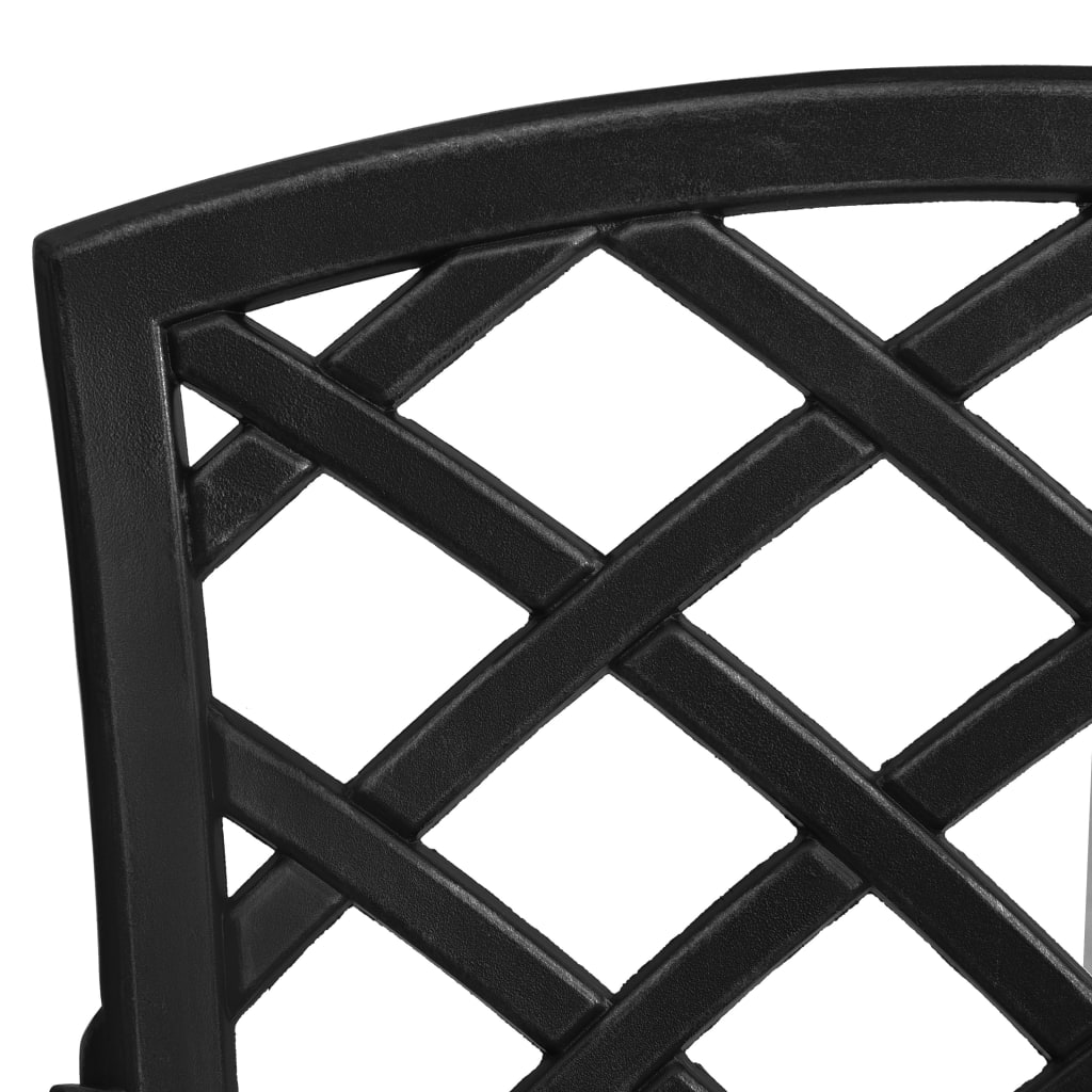 vidaXL 5-tlg. Bistro-Set Aluminiumguss Schwarz