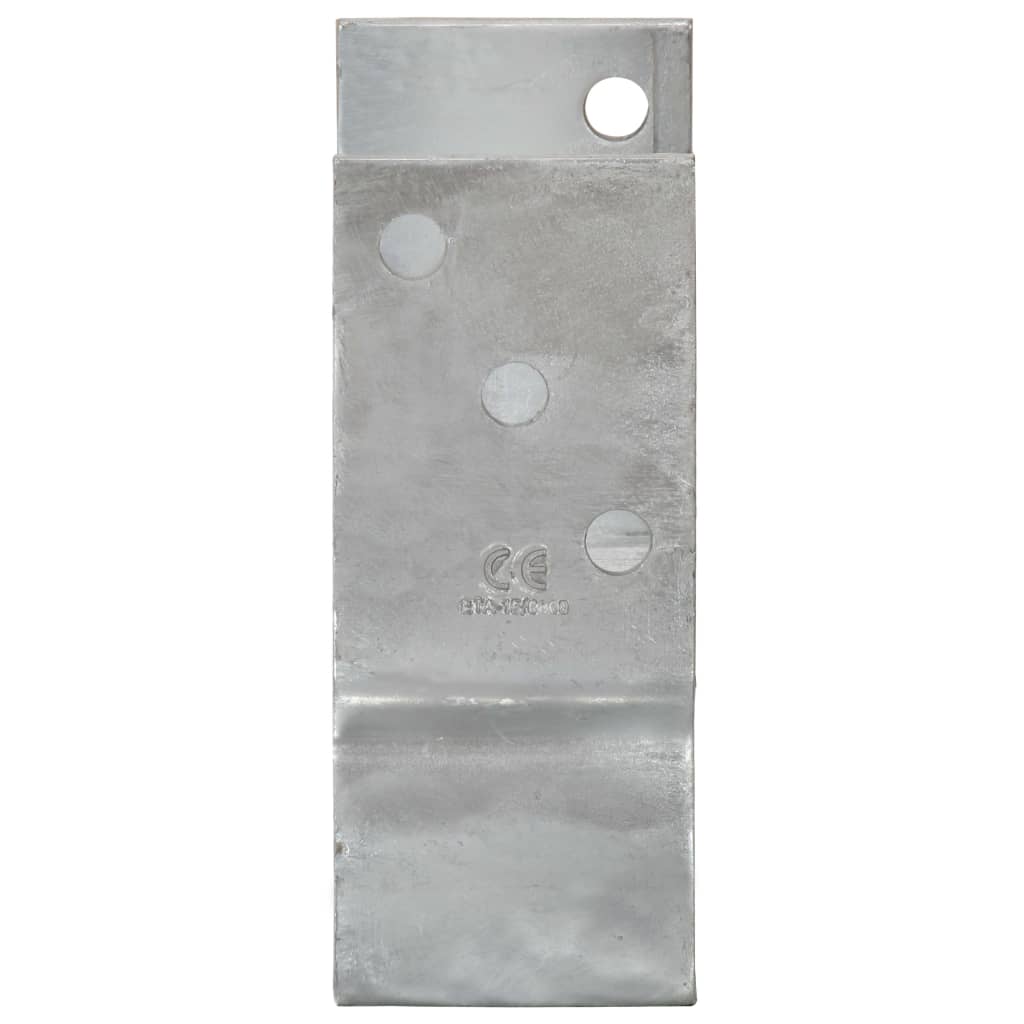 vidaXL Pfostenträger 6 Stk. Silbern 14×6×15 cm Verzinkter Stahl