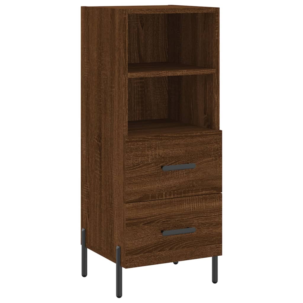 vidaXL Highboard Braun Eichen-Optik 34,5x34x180 cm Holzwerkstoff