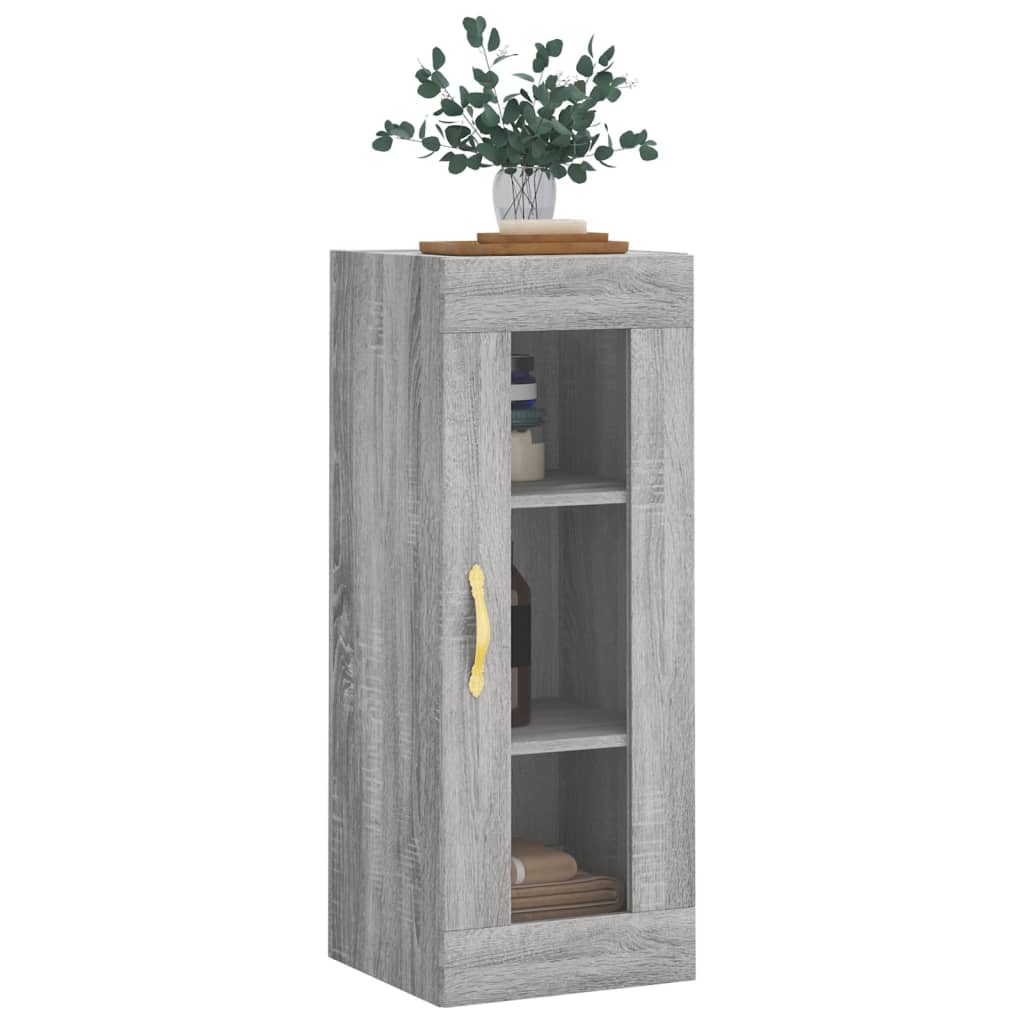 vidaXL Wandschrank Grau Sonoma 34,5x34x90 cm