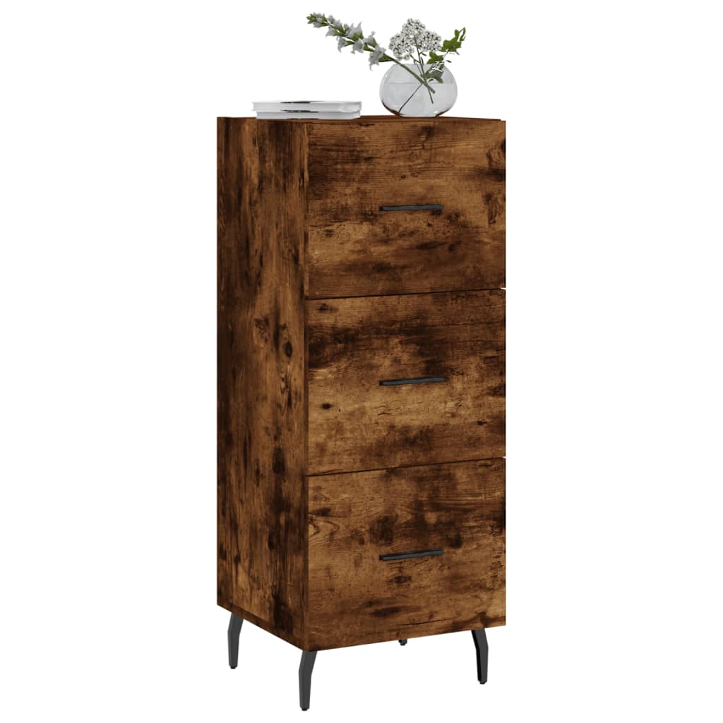 vidaXL Sideboard Räuchereiche 34,5x34x90 cm Holzwerkstoff