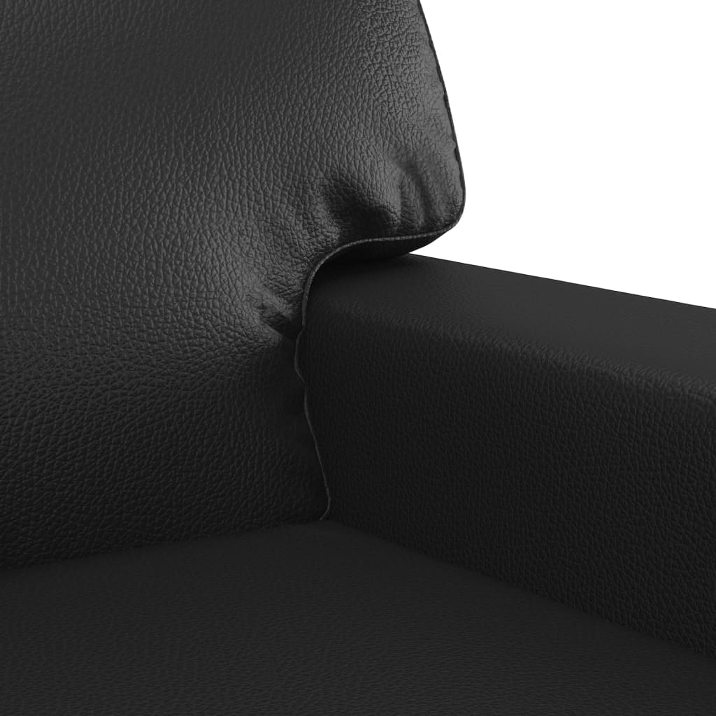 vidaXL 2-Sitzer-Sofa Schwarz 120 cm Kunstleder