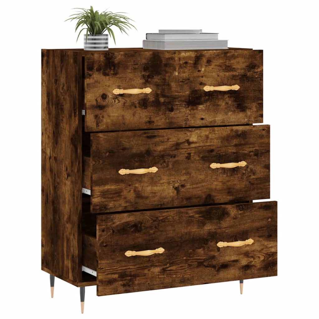 vidaXL Sideboard Räuchereiche 69,5x34x90 cm Holzwerkstoff