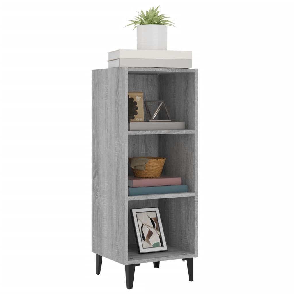 vidaXL Sideboard Grau Sonoma 34,5x32,5x90 cm Holzwerkstoff