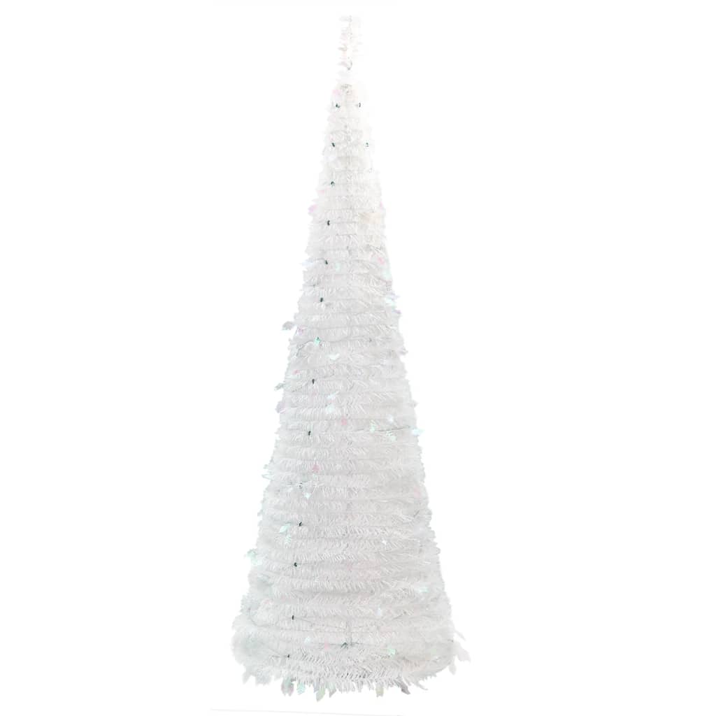 vidaXL Pop-Up-Weihnachtsbaum Künstlich 150 LEDs Weiß 180 cm