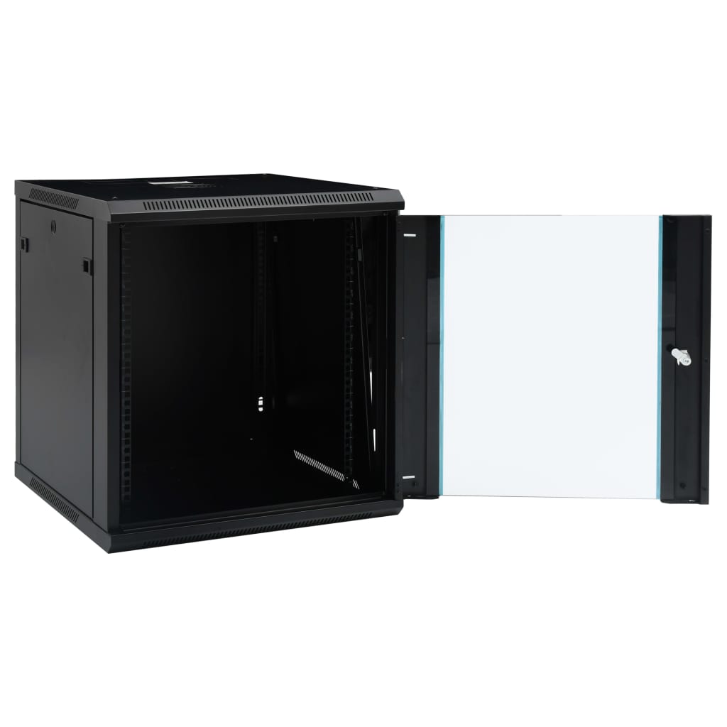 vidaXL 12U Netzwerkschrank Wandmontage 19" IP20 600x600x640 mm