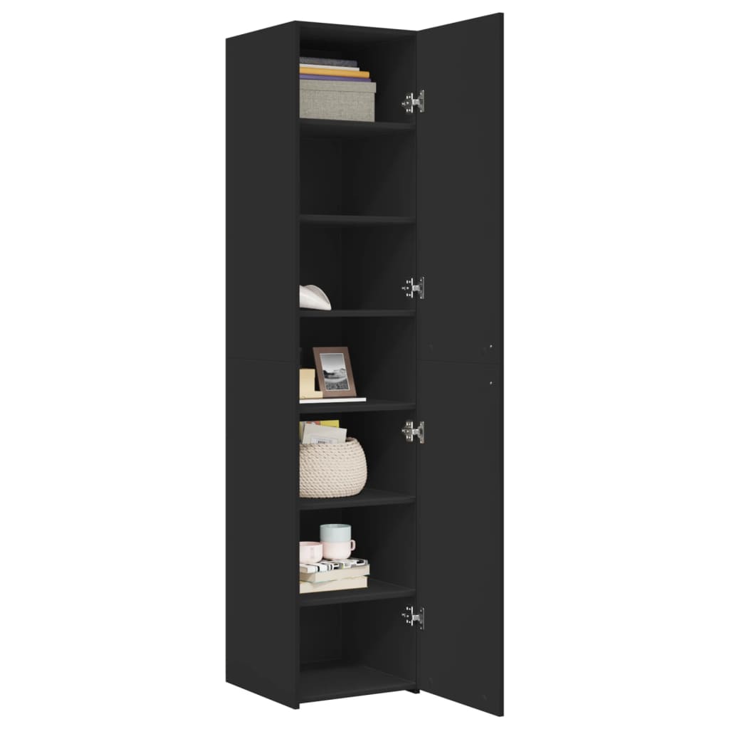 vidaXL Highboard Schwarz 40x42,5x185 cm Holzwerkstoff