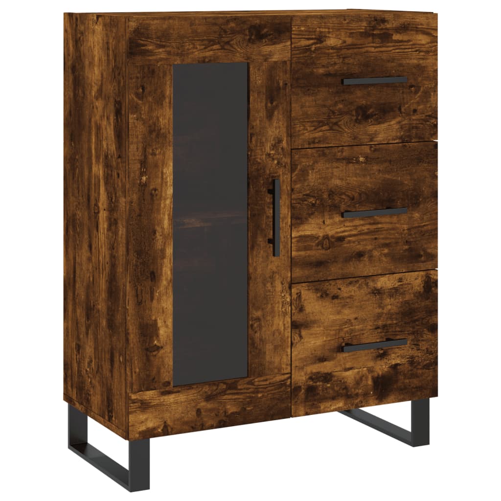 vidaXL Highboard Räuchereiche 69,5x34x180 cm Holzwerkstoff