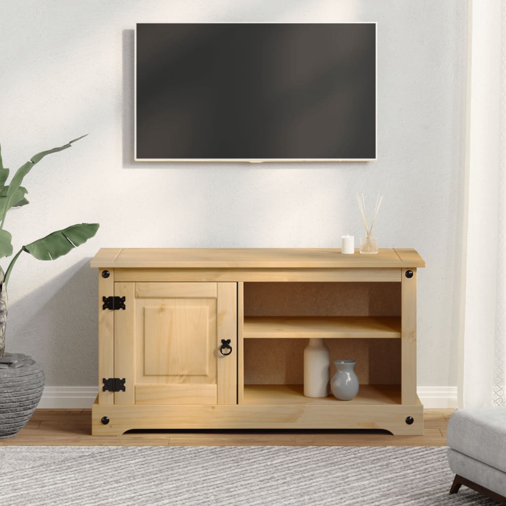 vidaXL TV-Schrank Corona 100x37x52 cm Massivholz Kiefer