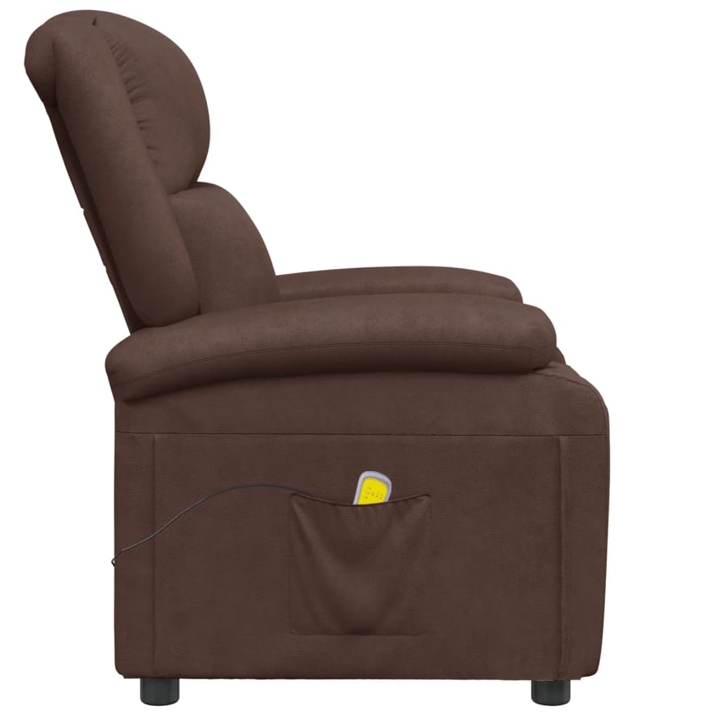 vidaXL Massagesessel Braun Kunstleder