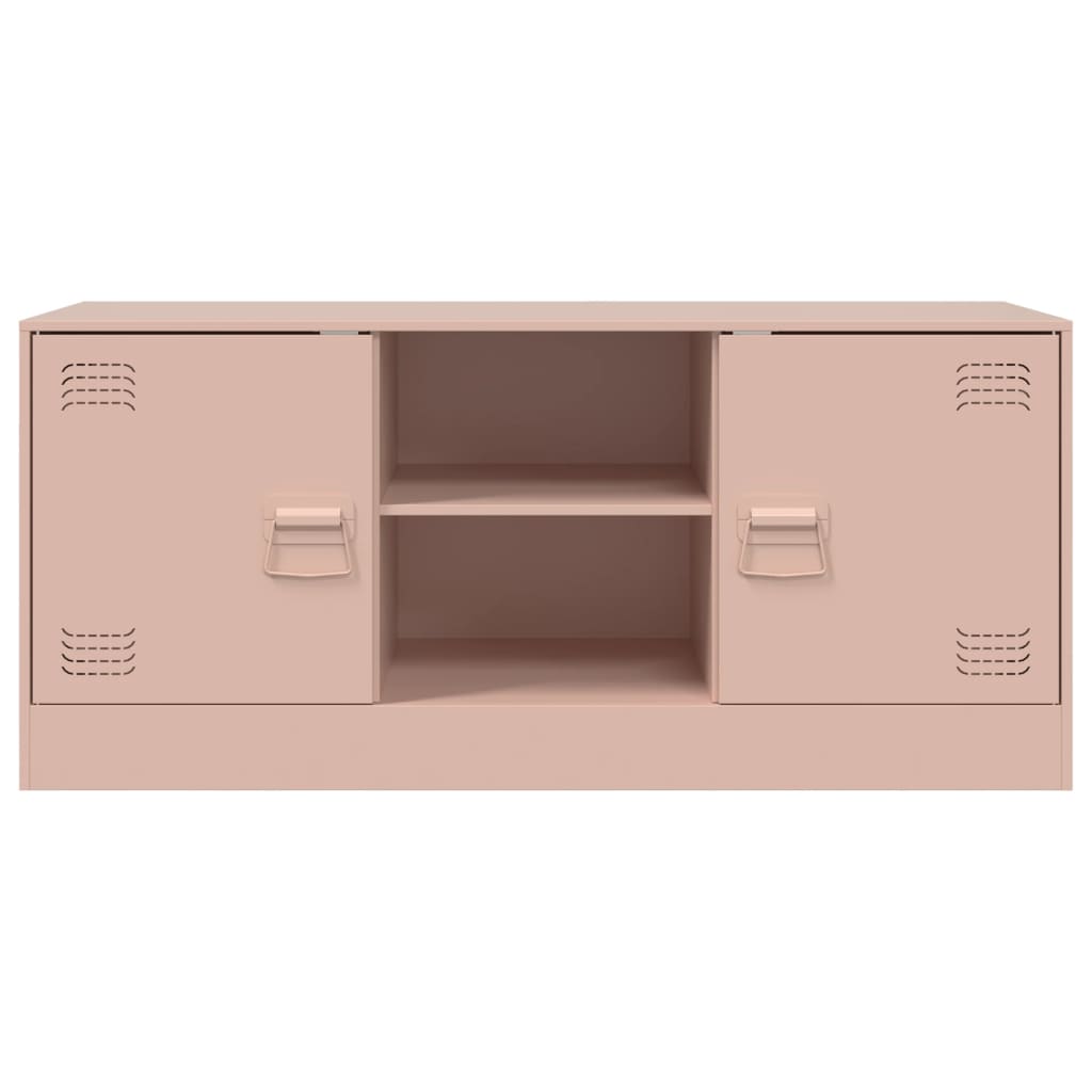 vidaXL TV-Schrank Rosa 99x39x44 cm Stahl