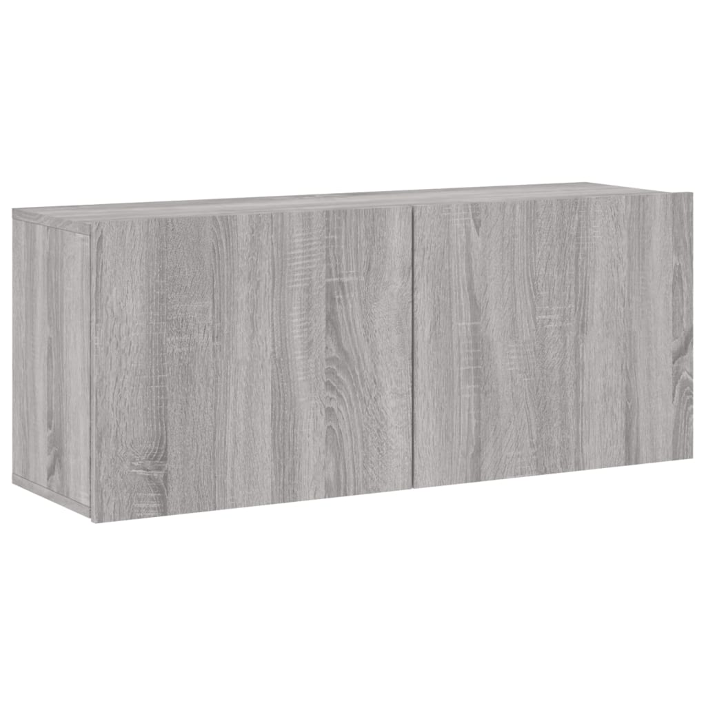 vidaXL TV-Wandschrank Grau Sonoma 100x30x41 cm