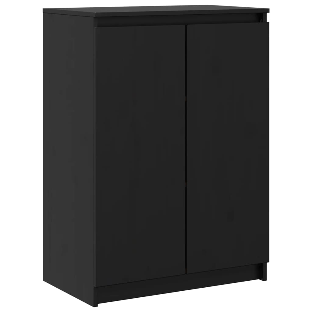 vidaXL Sideboard Schwarz 60x36x84 cm Massivholz Kiefer