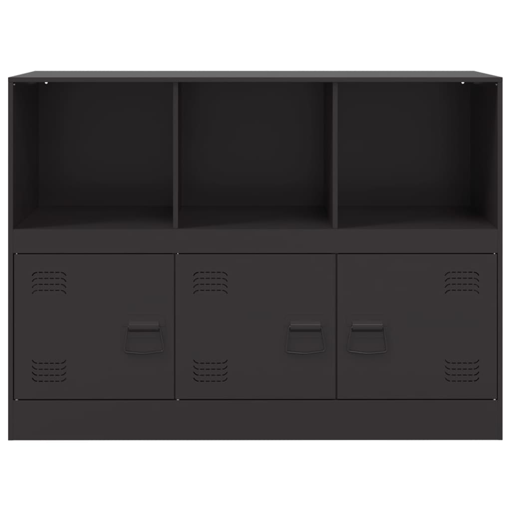 vidaXL Sideboard Schwarz 99x39x73 cm Stahl